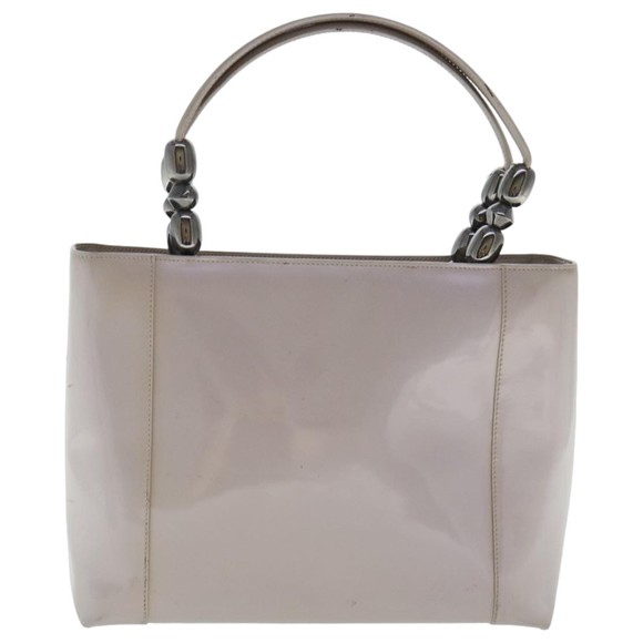 Christian Dior Maris Pearl Hand Bag Patent leather Purple Silver Auth bs19106 - Picture 2 of 16